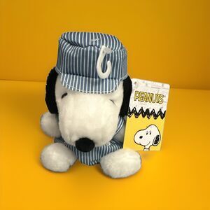Aurora Palm Pals Snoopy Train Engineer Plush 6” – Peanuts – New w/ Tags